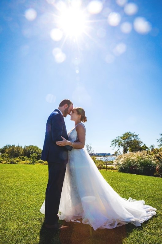 two people getting married