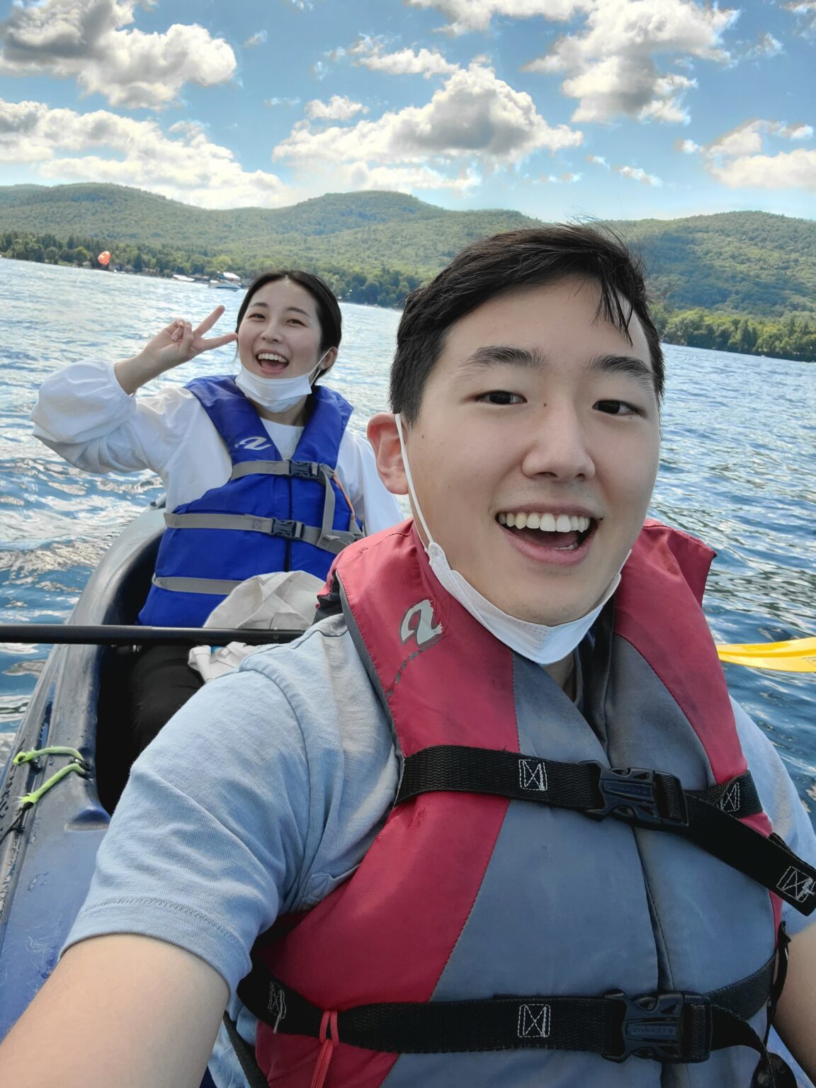 two people in a kayak