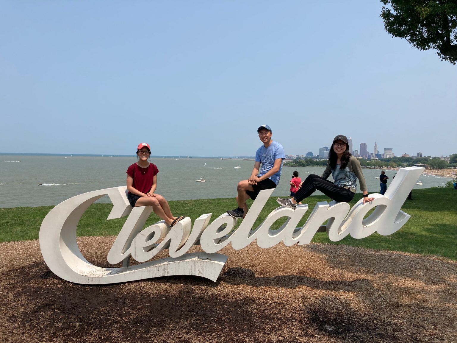 three people posing for a photo